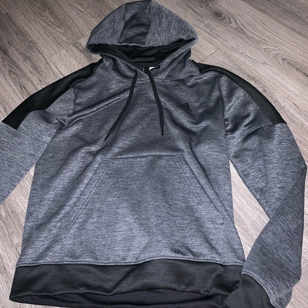 gray adidas hoodie